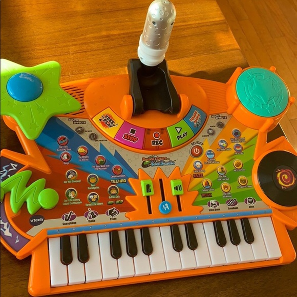 Orange and Green Kids Music Keyboard